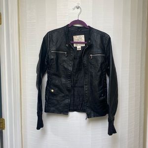 Arden B Faux Leather Jacket Black